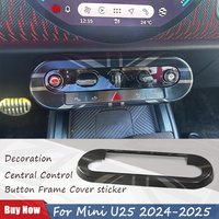 Car Central Control Button Frame Cover sticker For Mini Countryman U25 F65 F66 F67 Cooper S E SE J01 EV 2024 2025 Accessories