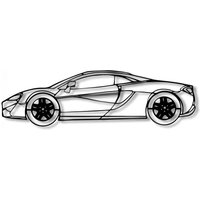 Supercars Iron Wall Art Metal Sculpture Rust Proof Waterproof Silhouette Decor For Home Living Room