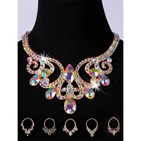 Belly Dance Sparkle Necklace Jewelry Competition Dancer Accessory Shine Dancing Necklace Stage Performance Costume Egypt Show