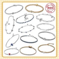 Hot-selling 925% pure silver heart-shaped oval-shaped zirconia glittering bracelet luxurious women's jewelry gift for daily wear