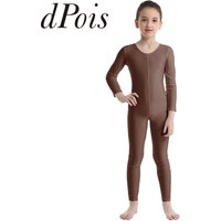 Kids Long Sleeve Ballet Gymnastics Leotard Children Dance Skating Jumpsuit Gymnastic Bodysuit for Girls Stretchy Dancewear