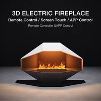 Luxury Crystal Design Smart WiFi Mist Fireplace Suite: Bluetooth Speaker Sync, IPX4 Waterproof Fireplace- Some EU Free VAT