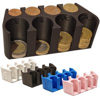 Euro Coin Storage Box Euro Holder Coin Dispenser 2€ 1€ 50c Coin Change Holders Plastic Coin Organizer Money Boxes