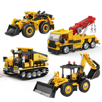 City Engineering Car Building Blocks Set Tractor Excavator Loader Mining Truck Vehicle Bricks Toys for Adults Gifts Collection