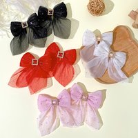 8 Pieces of Multi-Color Fugitive Princess Bow Hairpins, Cute Back Head Hair Accessories, Ideal Gifts for Girls