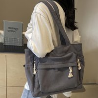 Shoulder Bag Travel Master Corduroy Casual Solid Color with Multiple Pocket Tote Bag For Women Shoulder Bags