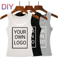 Customize Pattern DIY Picture Women Korean Tank Tops Thread Casual Street Vest Hip Hop Sleeveless Clothes Summer Y2K Woman Vests