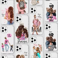 Super Mom Baby Boy Girls Phone Case For iPhone 17 16 15 11 12 14 13 Pro Max Mini X XS XR 7 Plus SE 16E Air Shockproof Soft Cover
