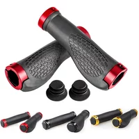 Bike Handlebar Grips Anti-Skid Non-slip Double Locking Rubber Ergonomic Mountain MTB Cycling Parts Bicycle Grips Black Gold Blue