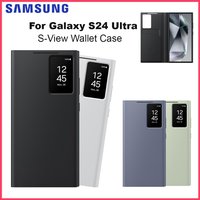 Oryginalne etui Samsung Galaxy S24 Ultra S-View Wallet Case dla S24Ultra Smart View Wallet Viewing Window Protector Cover EF-ZS928