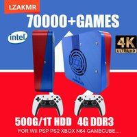 GD10 Dual System Retro Game Console I3-3110M | 1TB HDD 70,000+ Games | Support PS2 Wii PSP N64 | Plug & Play Wireless Controller