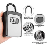 Zinc Alloy Hook Key Box 4 Digit Combination Password Safe Weatherproof Key Safe Security Storage Box 2025 High-quality