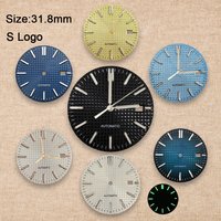 31.8mm S Logo Oak Dial Fit NH35 NH36 Automatic Movement High-Quality Green Luminous Watch Modification Accessories