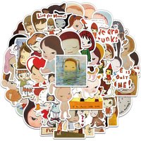 50PCS Creative Yoshitomo Nara Stickers Decorative Water Cups, Phone Cases, Notebook DIY Personalized Stickers