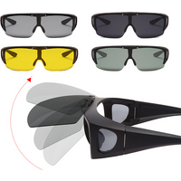 Unisex Sports Flip Sunglasses Cover-ups Adjustable Sports Flipping Glasses for Men And Women