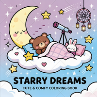 STARRY DREAMS Adult Coloring Book Unique Book for Relaxation Upgraded Paper for Comfortable Coloring Perfect Gift Friend