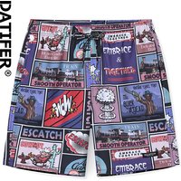 DATIFER Summer 2026 Mens Shorts Polyester Surfing Breathable 2 In 1 Adjusted Waist Gym Beach Pockets Maillot De Bain Homme Board