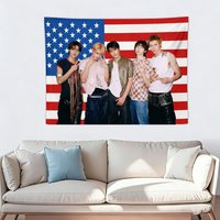 Kpop Cortis USA Flag Tapestry, Indoor Wall Hanging, Kpop Idol Merch for Bedroom & Dorm Decor, Ideal Gift for Kpop Fans & Lovers,