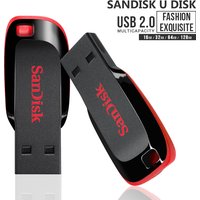 SanDisk CRUZER BLADE USB FLASH DRIVE CZ50 USB 2.0 128GB 64GB 32GB 16GB mini Pen Drive PenDrive Support Official Verification