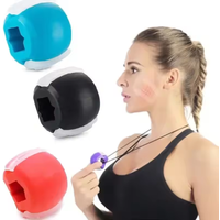 Jaw Exerciser Face Stress Ball Jawline Muscle Fitness Facial Toner Cheekbones Trainer Gym Exercise Equipment Silica Gel Lanyard