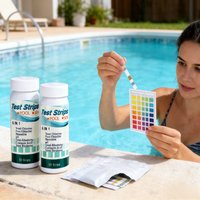 6 in 1 Pool Water Test Strips, PH & Chlorine Test Kit for Aquarium Swimming Pool Spa Water Quality Testing