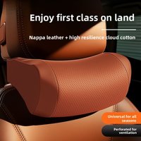 Car Headrest Napa Leather Seat Pillow Universal Comfort Breathable Car Pillow Soft Car Neck Pillow Car Seat Pillow