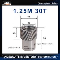 1pc Engraving Machine Left Helical Gear 1.25M 30T 1.25 MOD 30 Teeth Hole 25mm Fine Milling Gears For Planetary Reducer CNC Parts