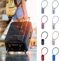 Zinc alloy 4 Digit Password Lock Wire Rope Anti-theft Backpack Zipper Lock Padlock Dormitory Cabinet Lock for Home&Travel