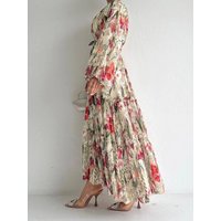 Eid Muslim Dress for Women Abaya Jalabiya Morocco Party Dresses Lace-up Floral Dubai Abayas Kaftan Islam Vestidos Arab Long Robe