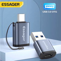 Essager USB 3.0 Type-C OTG Adapter Type C USB C Male To USB Female Converter For Macbook Xiaomi Samsung S20 USBC OTG Connector