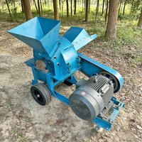 2025 Upgraded Electric Wood Chipper Dual Feed Inlet Grinder for Wood and Coconut Shell – Suitable for Forestry Farm