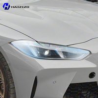 For BMW M3 G80 G81 2021-2026 Smoke Black TPU Headlight Protection Film Anti-Scratch & UV Resistant Easy Install Vinyl Wrap Kit
