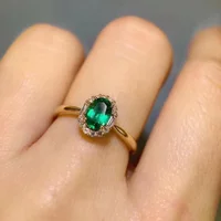 New In Inlaid Shiny Green Crystal Rings for Women Opening Adjustable Fashion Original Ring Exquisite Design Wedding Jewelry