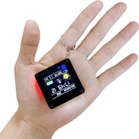 ESP32 C3 Entwicklungsboard Desktop Trinket Mini TV Tragbarer Anhänger LVGL 1,44 Zoll LCD ST7735 LVGL Wetterstation GIF-Animation