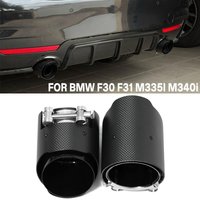 2pcs/lot Car Exhaust Tip For BMW F22 F23 M235i M240i F20 F21 M135i M140i F30 M335i M340i F32 F33 F36 M435i Slip On Muffler Tip