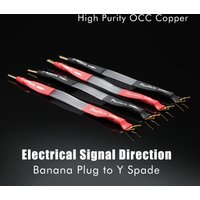 4PCS Jumper Cable Audiophile Speaker Bridge Cables OCC Silver Plated Gold Plated Banana / Y-shaped Plug