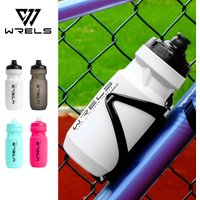 WRELS 600ML PP Bicycle Water Bottle Squeeze Out Water Leak-Proof Cycling Outdoor Sports Water Bottle Fitness Plastic Water Cup