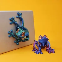 3D-Druck Simulation Baum Frosch Gemeinsame bewegliche Frosch Ornamente Küche Home Dekoration Büro Tier Schreibtisch Spielzeug Kühlschrank Magnet