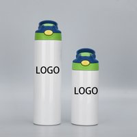 Custom Logo Pattern 360ML Baby child Straight straw water cup blank sublimation 304 stainless steel insulated cup customized