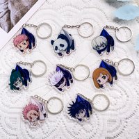 1/8PCS Anime Characters Jujutsu Kaisen Acrylic Keychain Accessories Kawaii Keyrings Friends Gifts Bag Charms Backpack Pendant