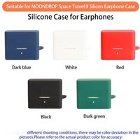 Silicone Protective Case for MOONDROP Space Travel 2 Wireless Earphones, Shockproof Dustproof Cover Charging Case