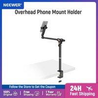 NEEWER Basics Overhead Phone Mount Holder Stand, Metal Desk Tripod Camera Rig Compatible with iPhone Android Samsung