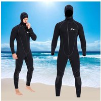 Thick Neoprene Wetsuit 7mm Hooded Full Suit for Winter Sea Swimming Scuba Diving Snorkeling Activities