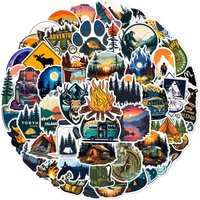 AliExpress 50pcs Waterproof Outdoor Stickers Set for Luggage Bike Car Forest Camping Hiking Travel Scenery Decals Graffiti Sticker Toys