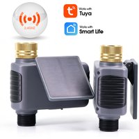 Minuteur solaire intelligent Tuya Wifi BSP/NPT pour jardin extérieur, contrôleur d'irrigation programmable, contrôle à distance par application, système d'arrosage automatique