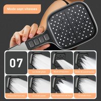 7 Setting Silver Handheld Shower Head with Pressurized Water Spray One Touch Stop Function Bathroom Accessories for Home Bath