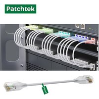 Patchtek 24Pack Cat6A Ethernet Lighting Patch Cable Flexiable Slim UTP RJ45 POE LAN Cable for Switch Ps5 Router Xbox Computer