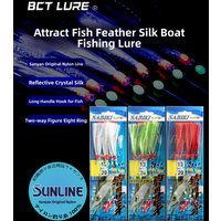 Glimmering White Sword Hook Link Hook Sailfish Fishing Lure Qingdao Boat Fishing Night Glow Red Silk Leader Line Set