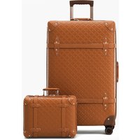 Urecity High Quality Retro Luggage Suitcase Women's 20 Inch Carry-On 2428 Inch Large Capacity Leather Bag with Pull Rod
