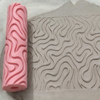 DIY Pottery Tool Clay Texture Roller 3D Vortex & Spiral Design Polymer Clay Fondant Texture Maker for Handmade Craft